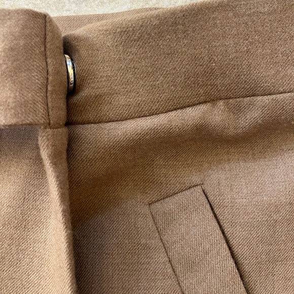 J.Crew Camel Wool Blend Wrap Mini Skirt – Size 6 | Classic Preppy Fall Style - Picture 5 of 8